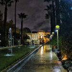 باران زیبای پاییزی باغ عفیف آباد شیراز